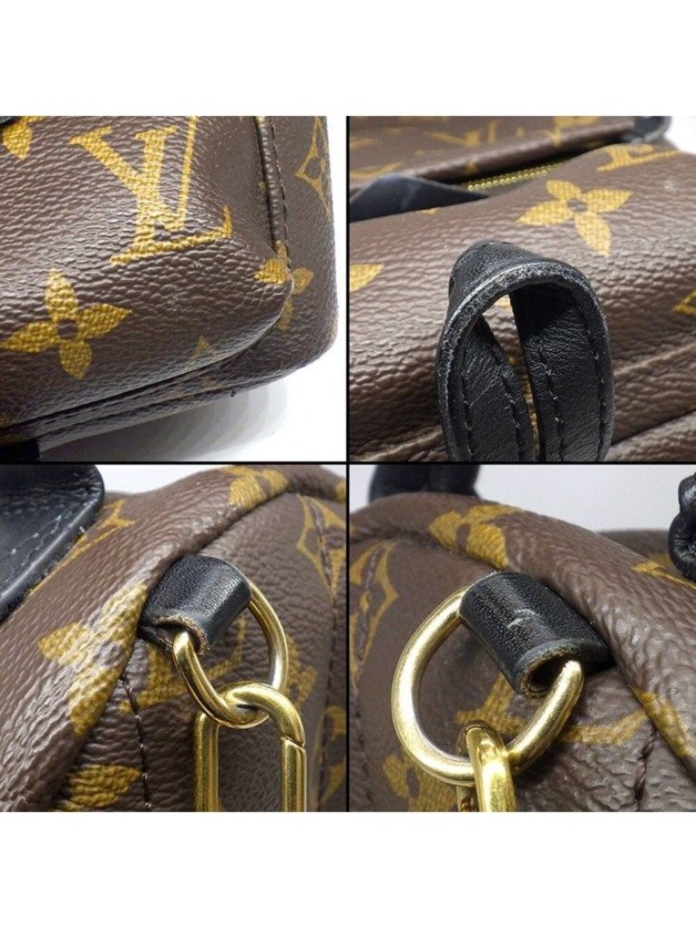 Louis Vuitton Backpack Palm Springs Mini Brown Monogram Canvas Leather - Picture 9 of 11